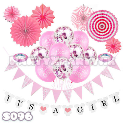 It's A Girl Baby Shower Party Set-Simple-S096 - party X party