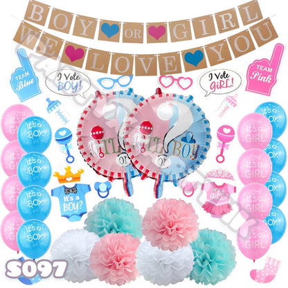 BOY or GIRL? Gender Reveal Party Gender Reveal Party Balloon Decoration – S097