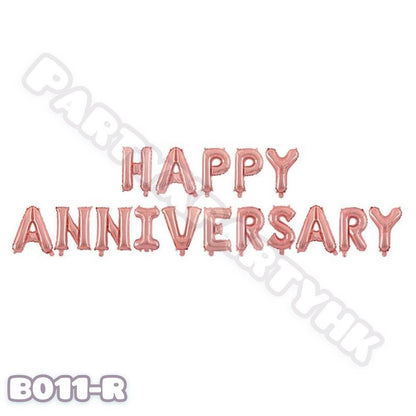 16″ “HAPPY ANNIVERSARY” Aluminum Balloons – B011 - party X party