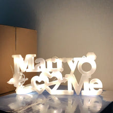 將圖片載入圖庫檢視器 MARRY ME字樣閃閃燈牌 情侶求婚,紀念日裝飾佈置❣️--LED02
