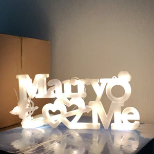 MARRY ME字樣閃閃燈牌 情侶求婚,紀念日裝飾佈置❣️--LED02