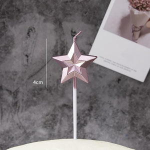 🌈✨ 星星造型蠟燭 <兩色>-蠟燭 --A025