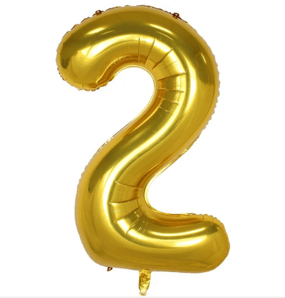 32″ Gold Number Balloons– B008-G