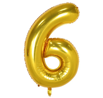 32″ Gold Number Balloons– B008-G