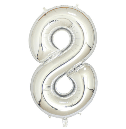 Silver digital balloon set--B008FS (for internal use) - party X party
