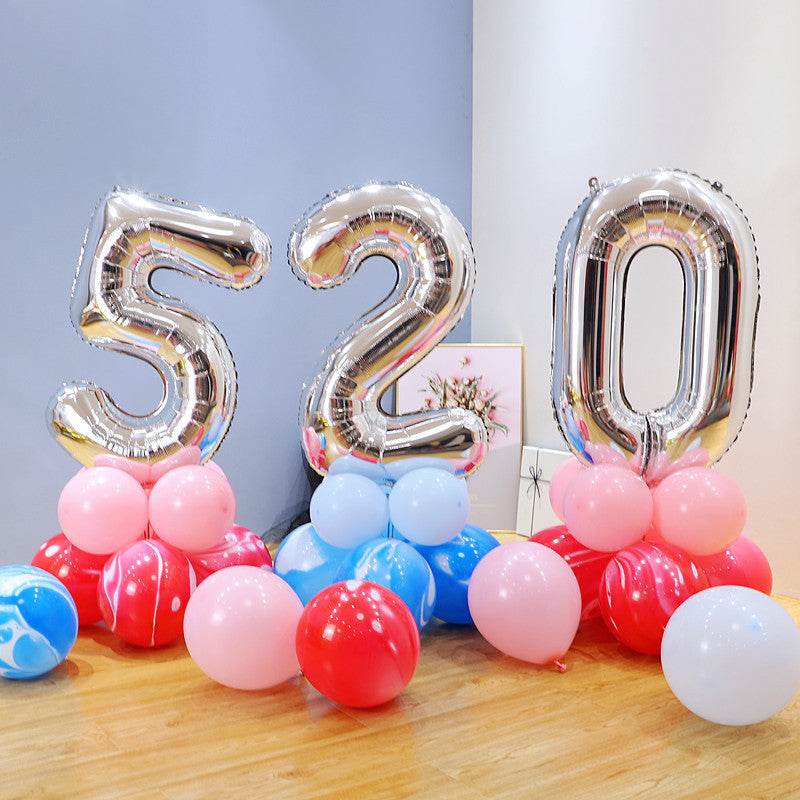 Numbers, cartoon balloon shape column (100CM)-MD001 - party X party