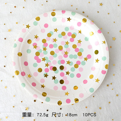 Pink & Green Disposable Tableware Set party X party