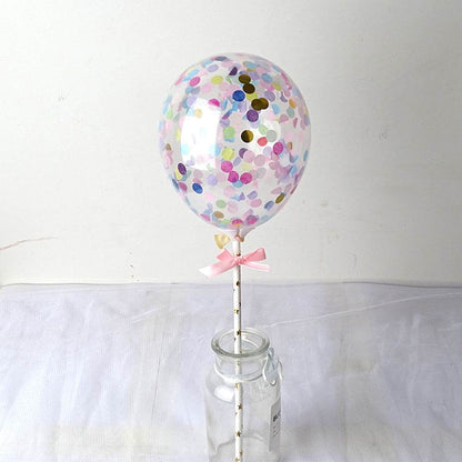 5″ Sequin Round Balloon with Hand-Held Stick– B112 - party X party