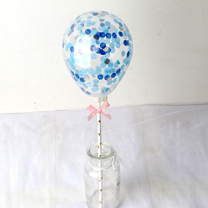 5″ Sequin Round Balloon with Hand-Held Stick– B112 - party X party
