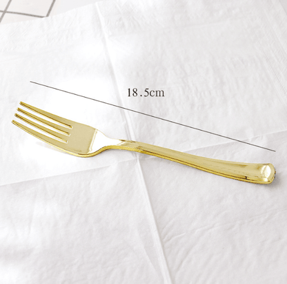 Gold Disposable Party Tableware – Perfect for BBQ & Grill Events--A003 - party X party