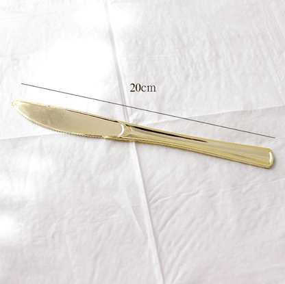 Gold Disposable Party Tableware – Perfect for BBQ & Grill Events--A003 - party X party