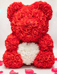 💕Rose bears 🧸Anniversary birthday proposal decoration gift arrangement (40CM)