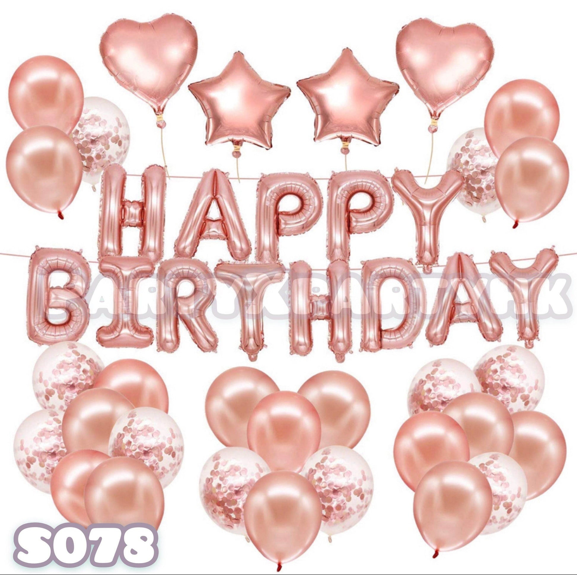 Heart Balloon Birthday Party Souvenir Proposal Celebration Decoration Set - Rose Gold - – S078 - party X party
