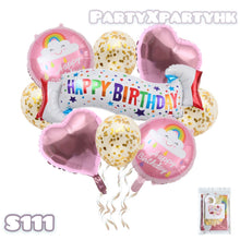 Load image into Gallery viewer, Birthday BANNER shaped balloon combination pink party simple decoration--S111

