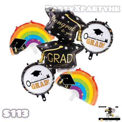 Graduation cap balloon set, simple decoration for graduation celebration – --S113 - party X party