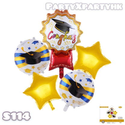 Graduation Medal Shaped Balloon Set Simple Decoration for Graduation Celebration – --S114 - party X party