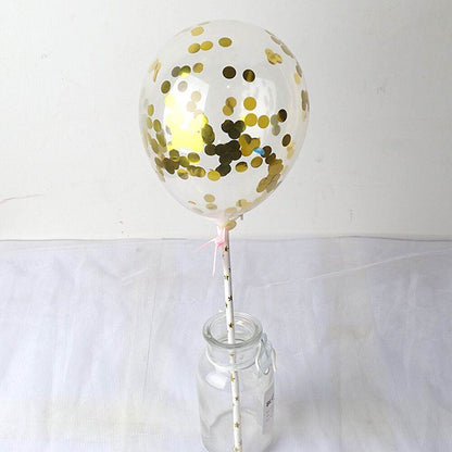 5″ Sequin Round Balloon with Hand-Held Stick– B112 - party X party